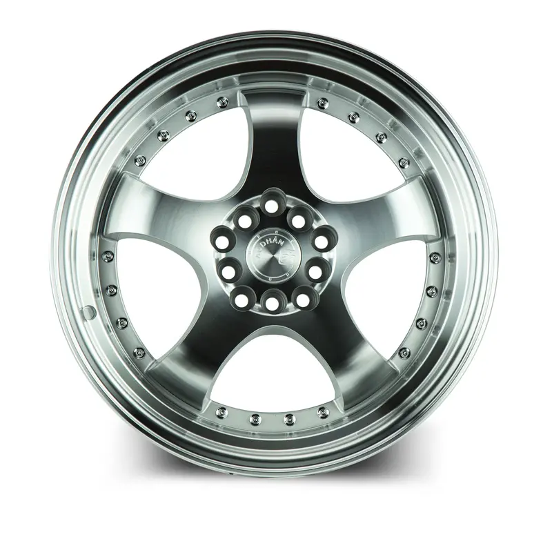 Aodhan Ah03 17X9 5X114.3 5X100 Et25 Machined Silver Step Lip Wheel 2