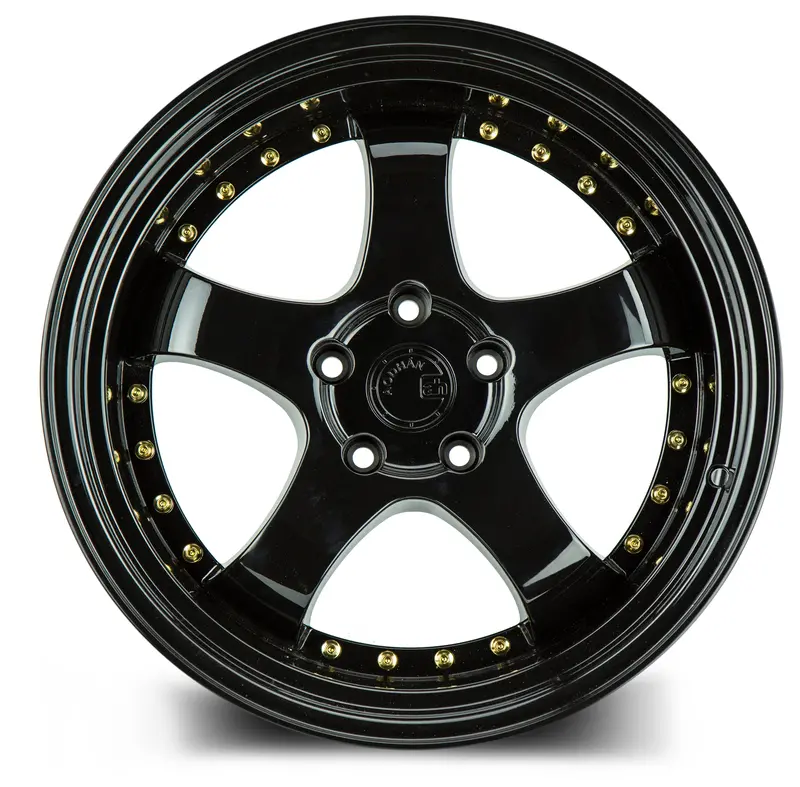 Aodhan Ah03 19X11 5X114.3 Et15 Gloss Black Step Lip Wheel 2