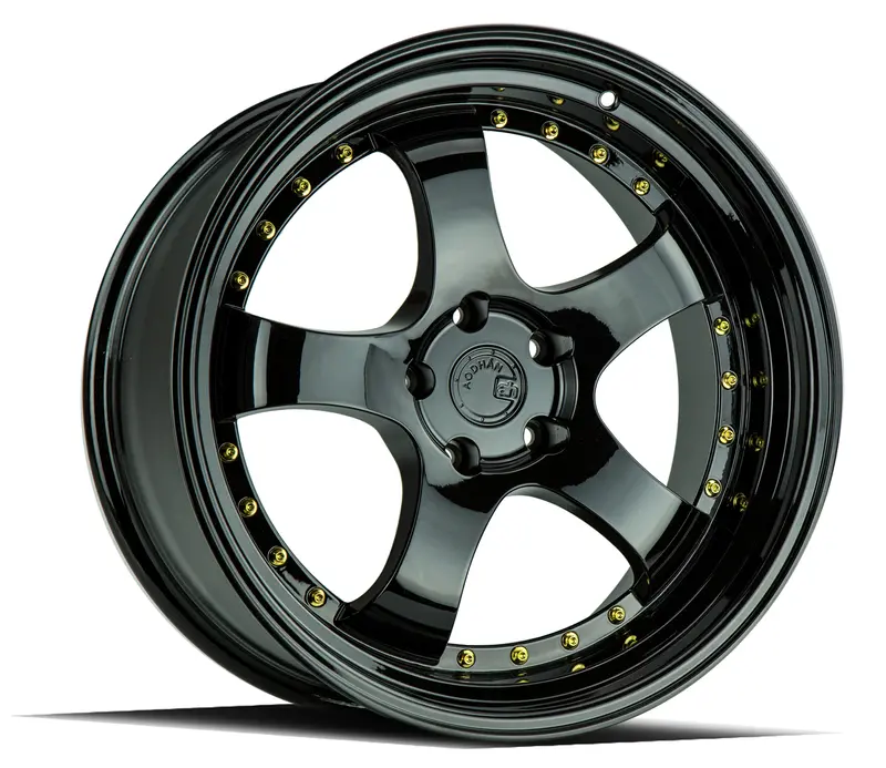 Aodhan Ah03 19X11 5X114.3 Et22 Gloss Black Step Lip Wheel 1