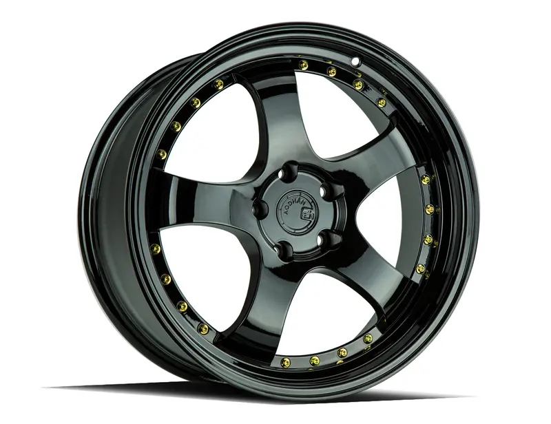 Aodhan Ah03 19X9.5 5X114.3 Et22 Gloss Black Step Lip Wheel 1