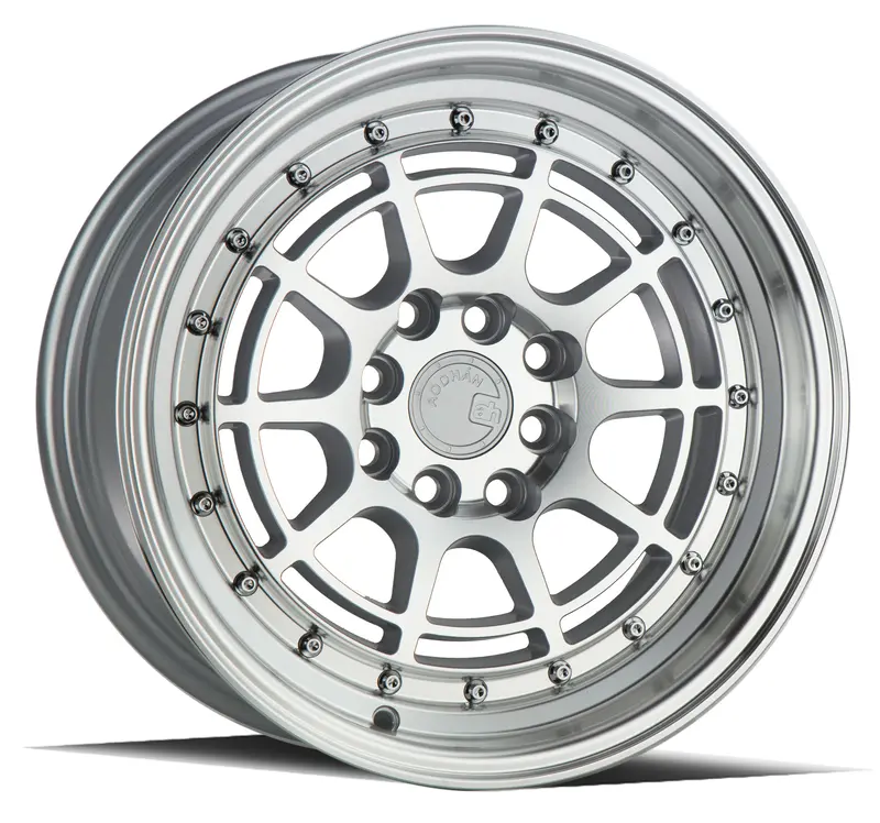 Aodhan Ah04 15X8 4X100/114Et20 Machined Silver Deep Dish Lip Wheel 1