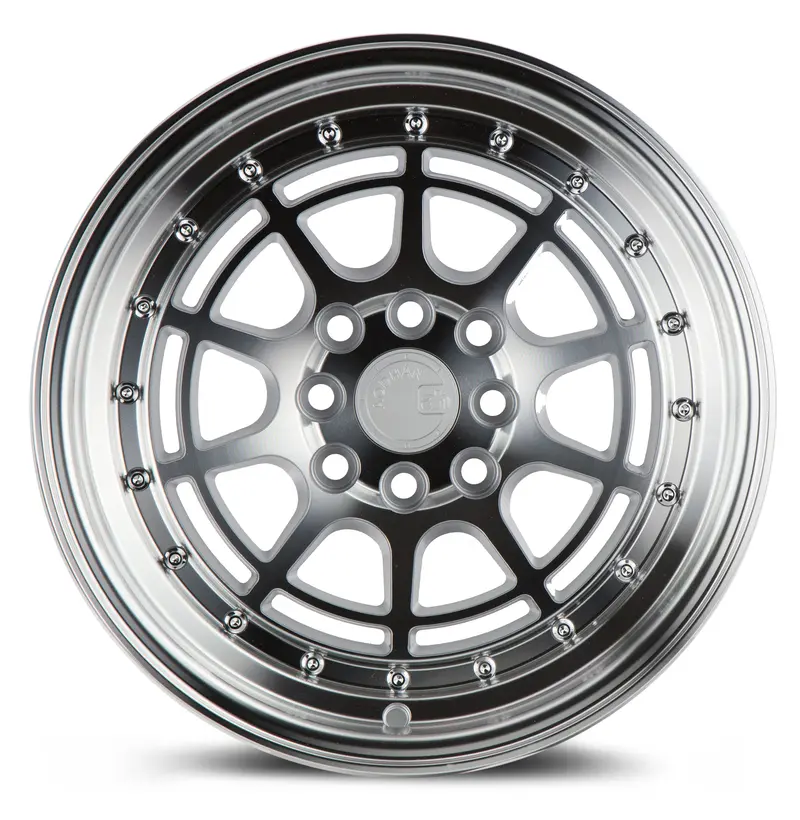 Aodhan Ah04 15X8 4X100/114Et20 Machined Silver Deep Dish Lip Wheel 2