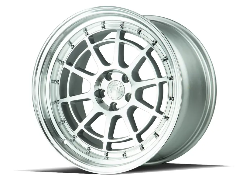 Aodhan Ah04 18X9.5 5X100 Et35 Machined Silver Deep Dish Lip Wheel 2