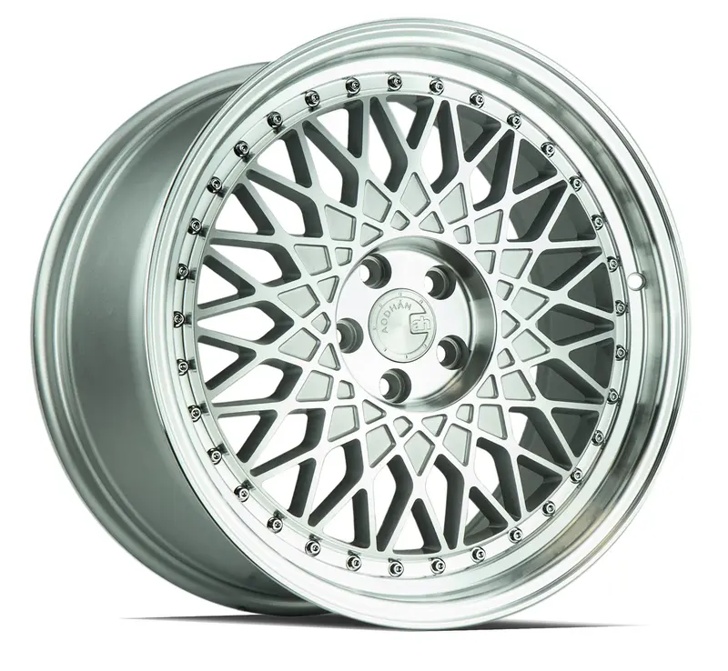 Aodhan Ah05 18X8.5 5X114.3 Et35 Machined Silver Old School Mesh Wheel 1