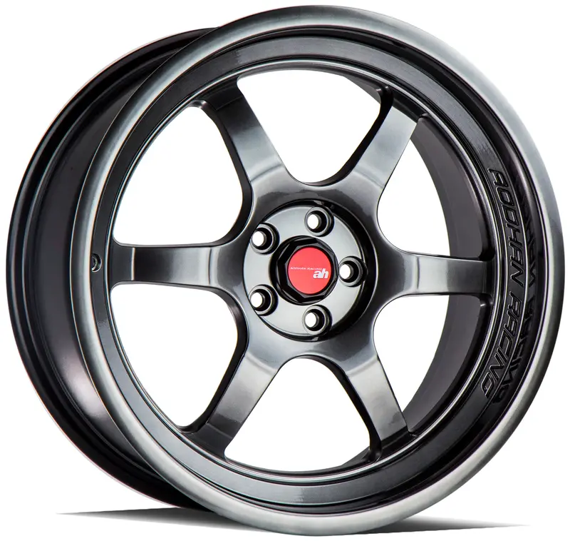 Aodhan Ah08 18X9.5 5X100 Et35 Hyper Black Concave Lip Wheel 1