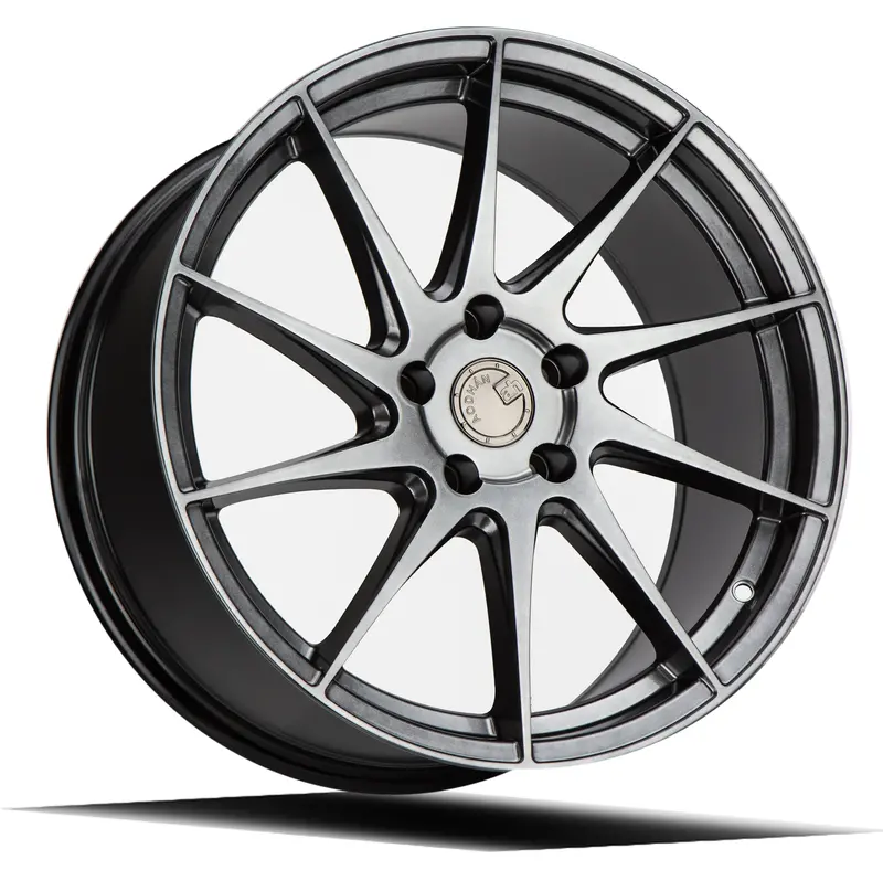 Aodhan Ah09 18X8.5 5X100 Hyper Black Concave Wheel Directional Ds 2