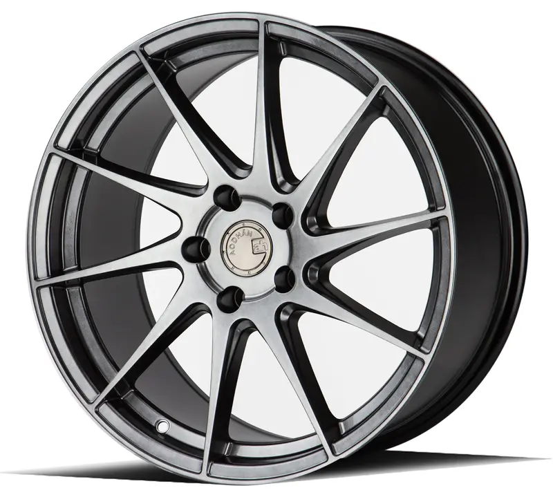 Aodhan Ah09 18X8.5 5X108 Hyper Black Concave Wheel Directional Ps 1