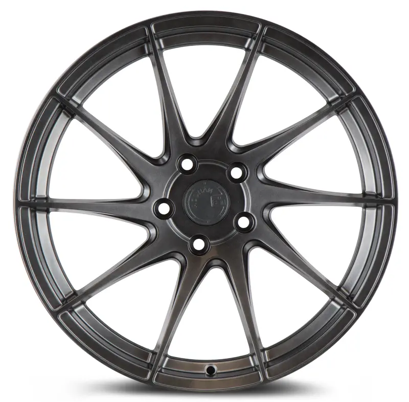 Aodhan Ah09 18X9.5 5X100 Hyper Black Concave Wheel Directional Ds 2
