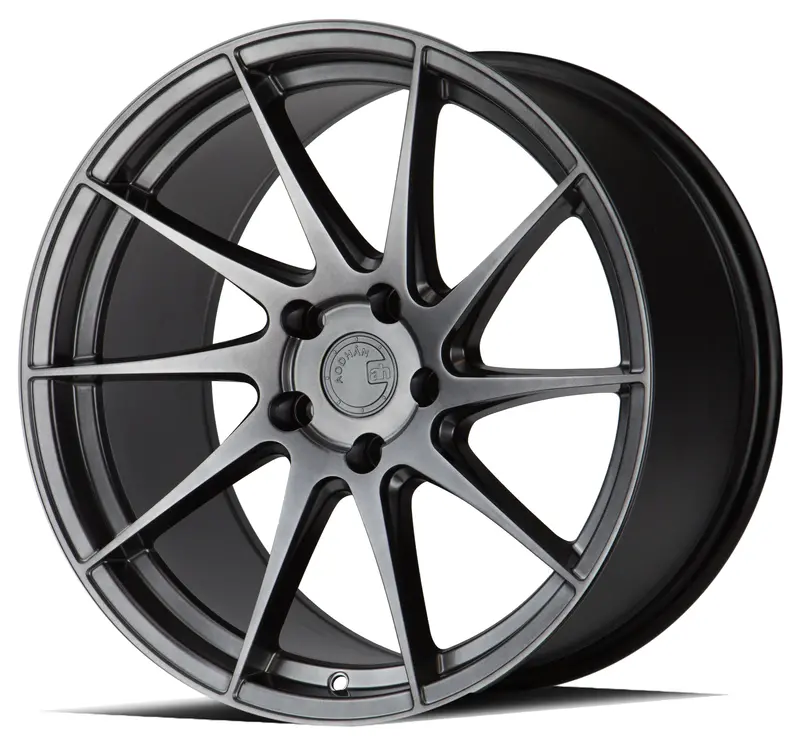Aodhan Ah09 18X9.5 5X100 Hyper Black Concave Wheel Directional Ps 1