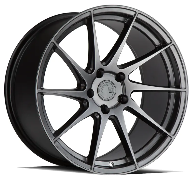 Aodhan Ah09 18X9.5 5X112 Hyper Black Concave Wheel Directional Ds 1
