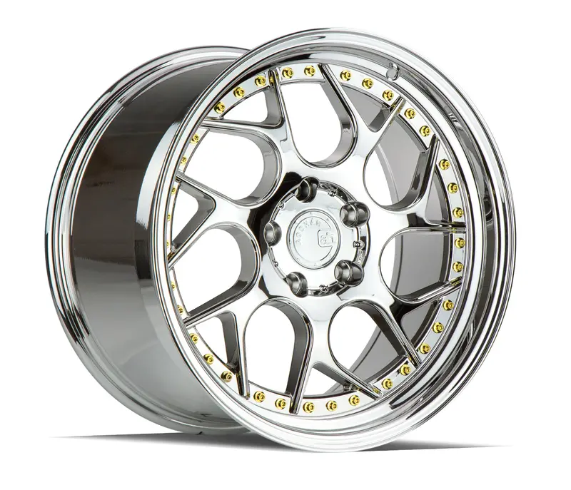 Aodhan Ds01 18X8.5 5X114.3 Et35 Twisted Spoke Chrome Deep Dish Wheel 1