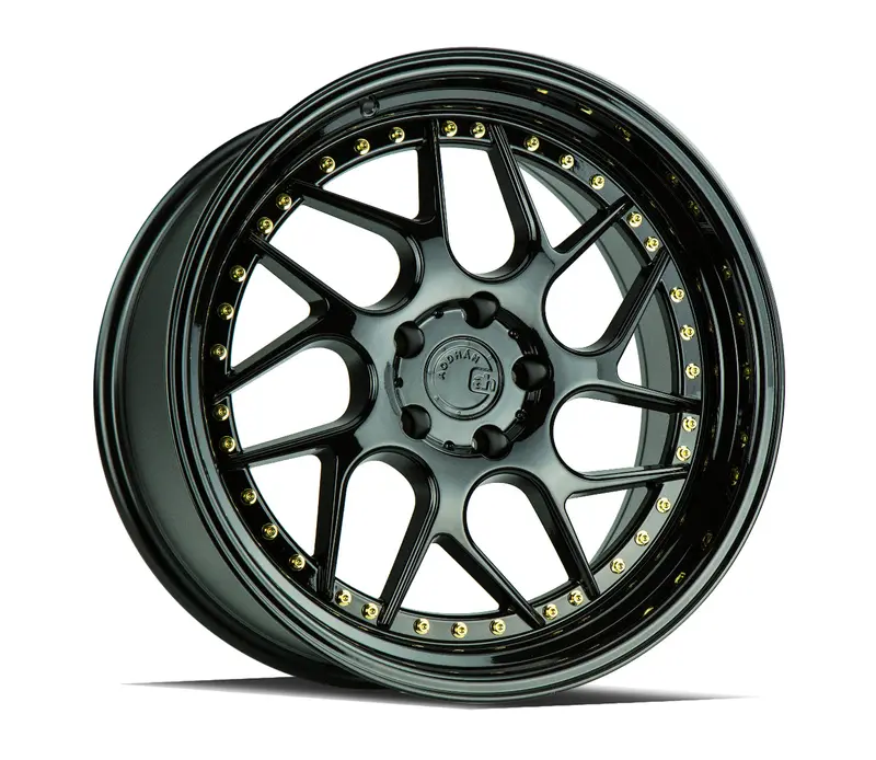 Aodhan Ds01 18X9.5 5X114.3 Et15 Twisted Spoke Black Deep Dish Wheel 1