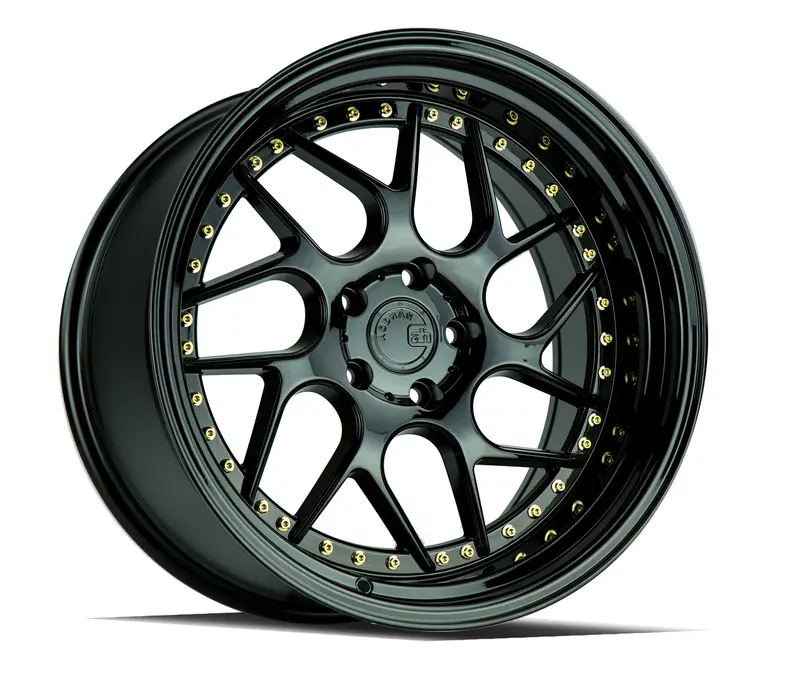 Aodhan Ds01 19X10.5 5X114.3 Et22 Twisted Spoke Black Deep Dish Wheel 1