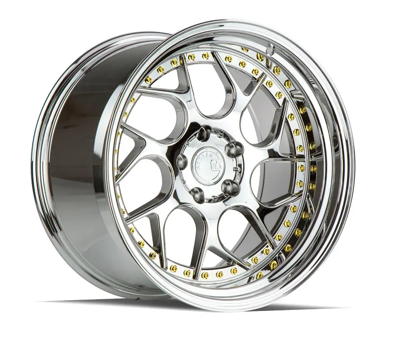 Aodhan Ds01 19X9.5 5X114.3 Et22 Twisted Spoke Chrome Deep Dish Wheel 1