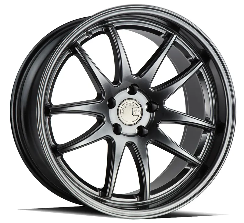 Aodhan Ds02 19X9.5 5X114.3 Et30 Hyper Black 5-Spoke Concave Wheel 1