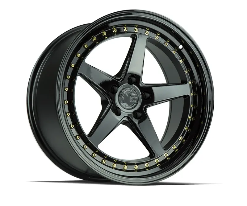 Aodhan Ds05 18X8.5 5X100 Et35 Gloss Black Deep Dish Wheel 1