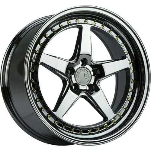 Aodhan Ds05 18X9.5 5X114.3 Et30 Black Vacuum Deep Dish Wheel 1