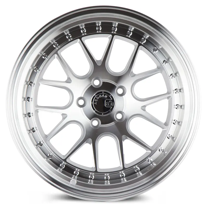 Aodhan Ds06 18X10.5 5X114.3 Et15 Machined Silver Deep Dish Wheel 2