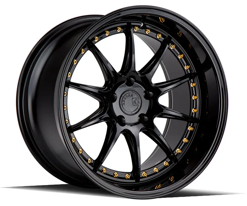 Aodhan Ds07 18X10.5 5X114.3 Et15 Gloss Black Deep Dish Wheel 1