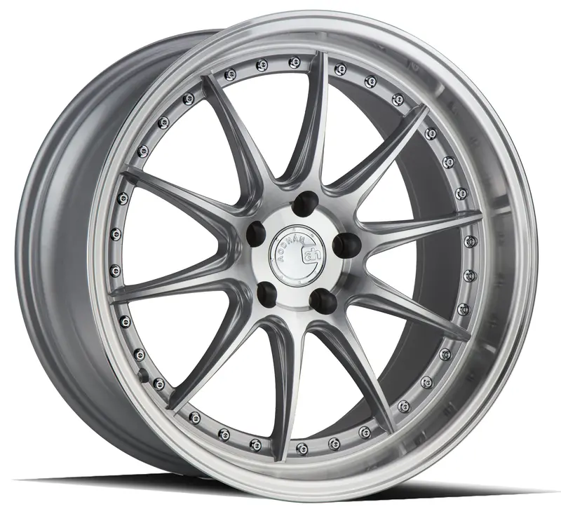 Aodhan Ds07 19X9.5 5X114.3 Et22 Machined Silver Deep Dish Wheel 1