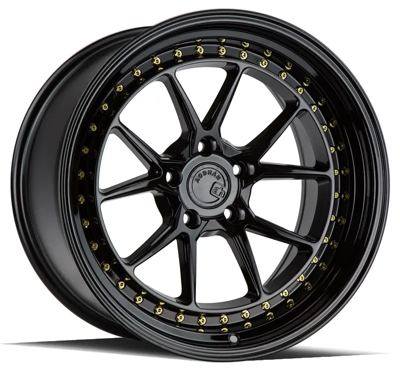 Aodhan Ds08 18X10.5 5X114.3 Et15 Gloss Black Deep Dish Wheel 1
