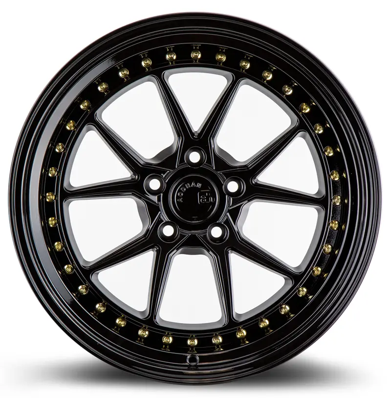 Aodhan Ds08 18X9.5 5X114.3 Et15 Gloss Black Deep Dish Wheel 2