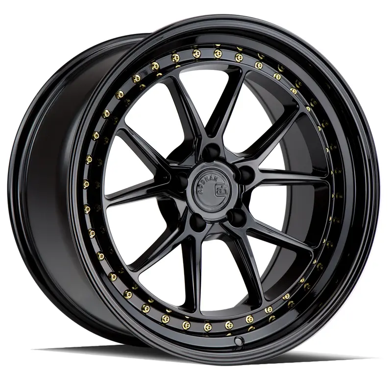 Aodhan Ds08 19X8.5 5X114.3 Et35 Gloss Black Deep Dish Wheel 1