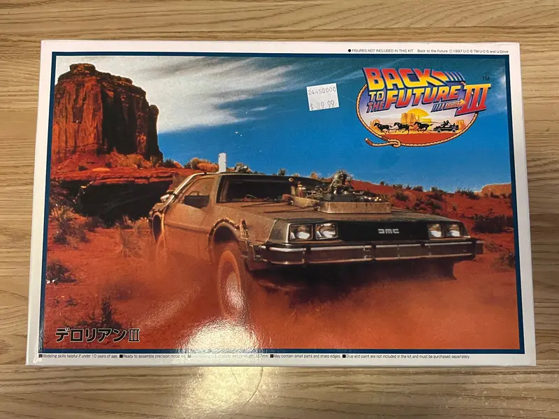 Aoshima Back To The Future Part 3 De Lorean 1:24 1