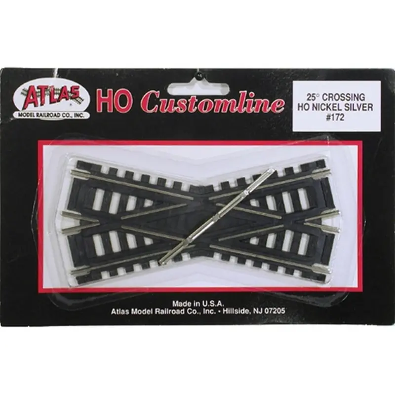 Atlas Ho 172 Code 100 Track 25-Degree Custom-Line Crossing 1
