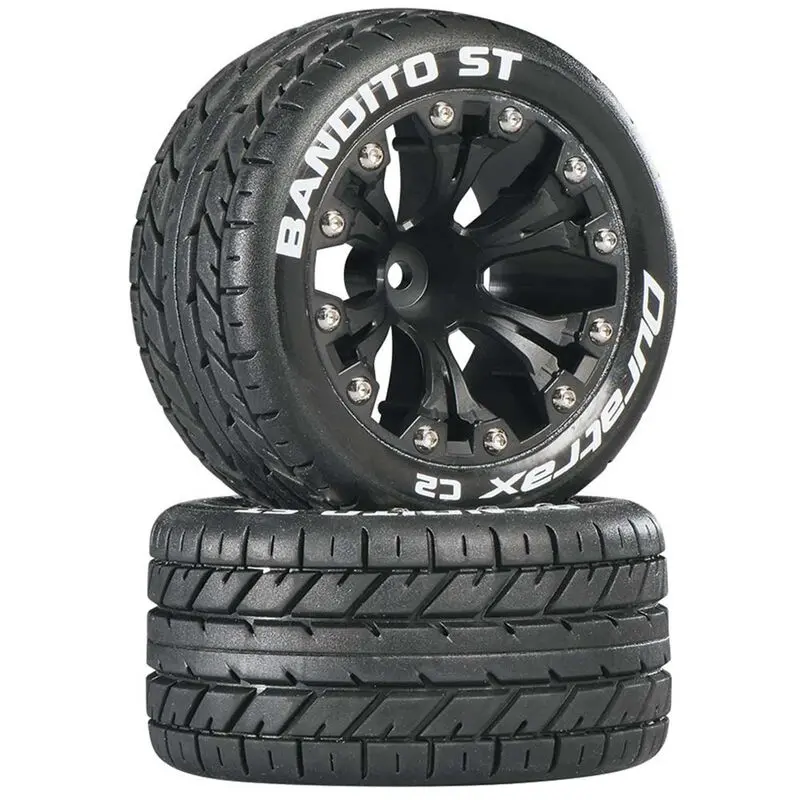 Bandito St 2.8 Mounted 1/2" Offset C2 Tires, Black (2) 1