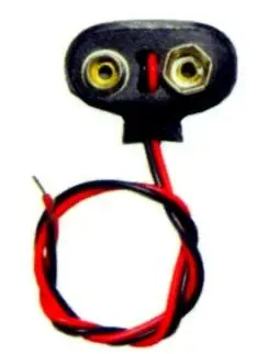 Battery Clip For 9-Volt Battery (Wired)(2/Cd) 1