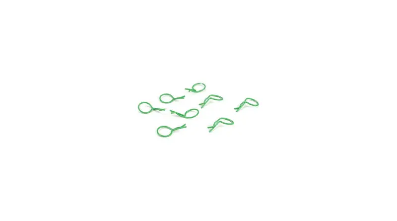 Bent Body Clips, Green (8) 1