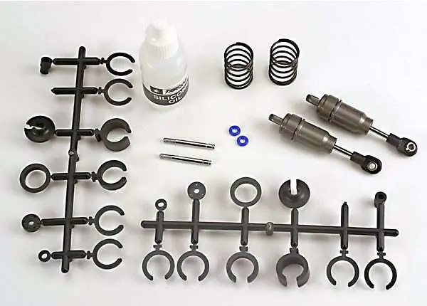 Big Bore Shocks (Short) (Hard-Anodized & Ptfe-Coated T6 Aluminum) (Assembled With Tin Shafts W/ Springs)(F/R)(2) (Note: Assembled With 32Mm Shafts, 29Mm Shafts Included) 1