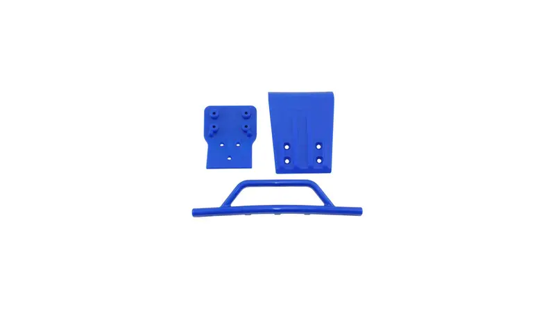 Blue Front Bumper & Skid Plate Traxxas Slash 4X4 1