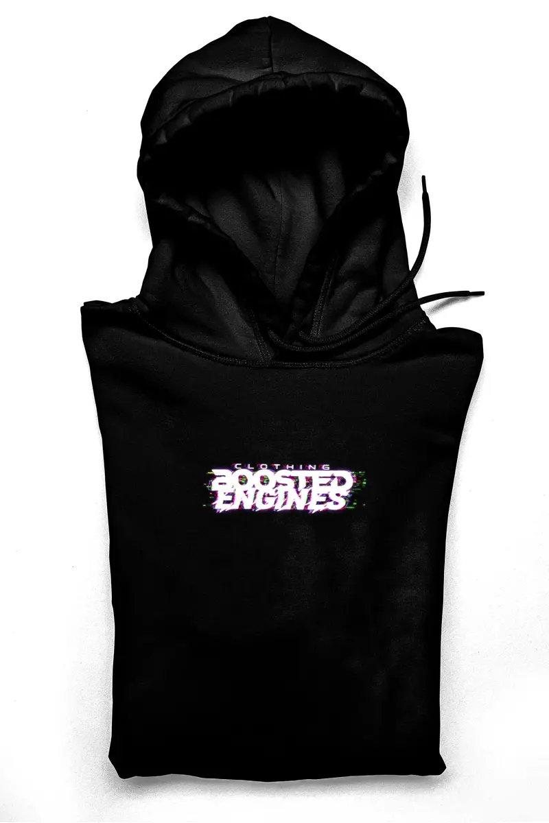 Boosted Engines ''Glitch Brand Logo'' Männer Hoodie 11