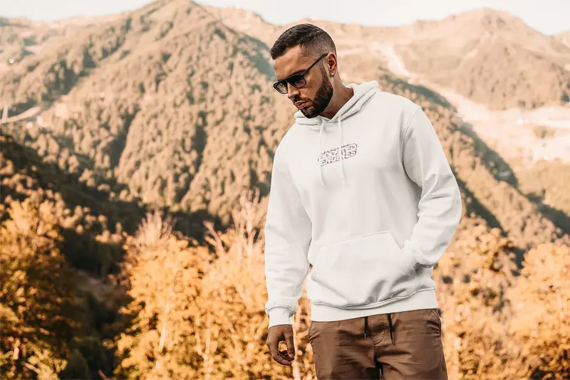 Boosted Engines ''Glitch Brand Logo'' Männer Hoodie 8