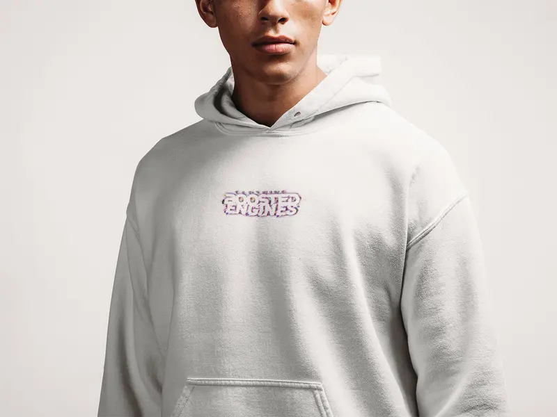 Boosted Engines ''Glitch Brand Logo'' Männer Hoodie 9