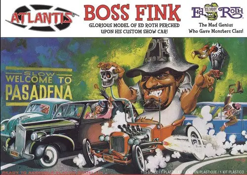 Boss Fink- Glorious Model Of Ed Roth Perched Upon His Custom Show Car 1