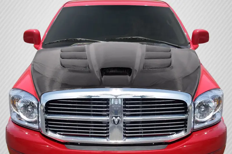 Carbon Creations 02-08 Dodge Ram Carbon Fiber Dritech Viper Type Hood 1