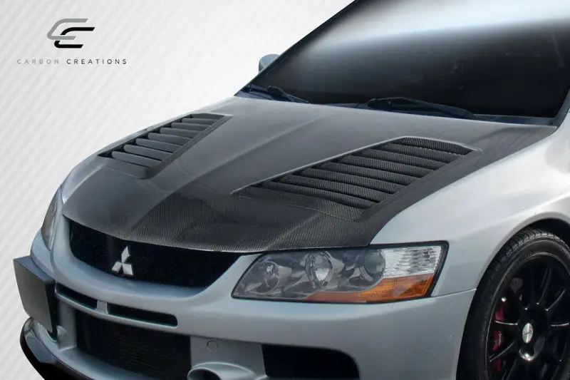 Carbon Creations 03-06 Mitsubishi Lancer Evo 8 9 Cf Dritech Track Hood 2