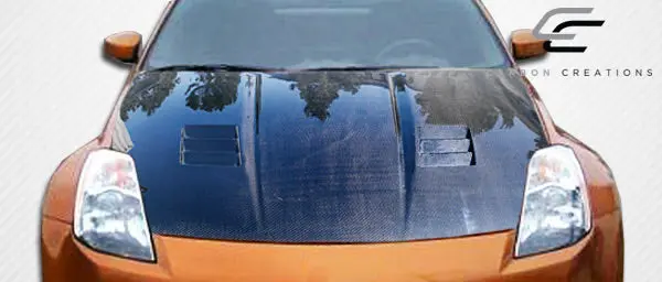 Carbon Creations 03-06 Nissan 350Z Z33 Carbon Fiber Dritech Jgtc Hood 2