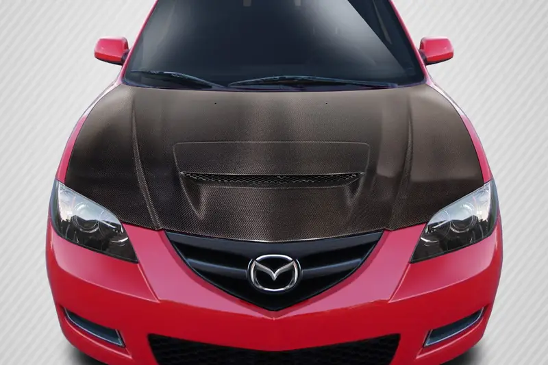 Carbon Creations 04-08 Mazda 3 4Dr Carbon Fiber M-Speed Hood 1