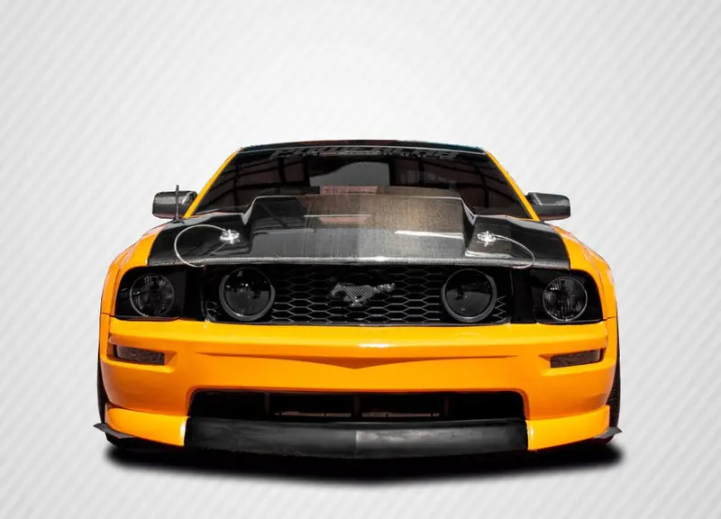 Carbon Creations 05-09 Ford Mustang Carbon Fiber 2.5 Inch Cowl Hood 1