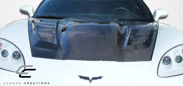 Carbon Creations 05-13 Chevry Corvette C6 Cf Dritech H-Design Hood 2