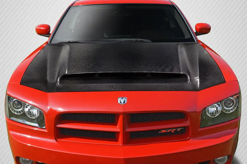 Carbon Creations 06-10 Dodge Charger Carbon Fiber Demon Type Hood 1
