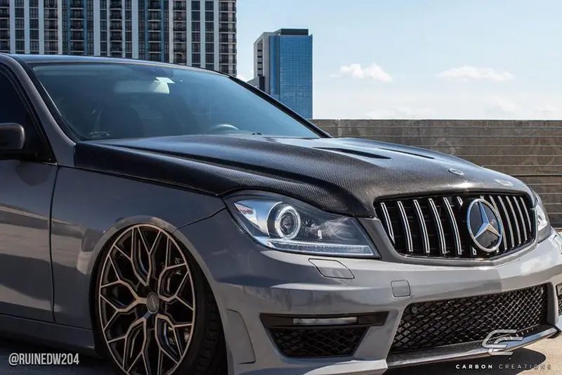 Carbon Creations 08-11 Benz C Class W204 Cf Black -Series Type Hood 2