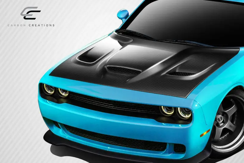 Carbon Creations 08-23 Dodge Challenger Cf Dritech Hellcat Type Hood 2