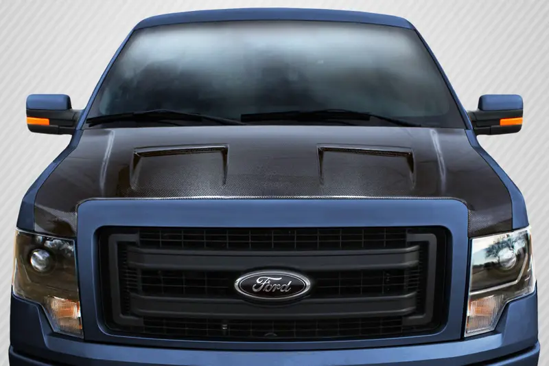 Carbon Creations 09-14 Ford F-150 Carbon Fiber Dritech Ram Air Hood 1