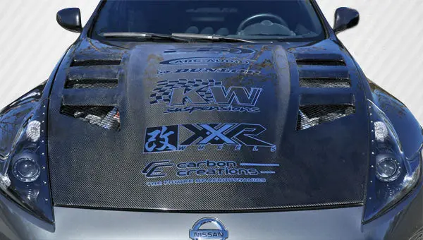 Carbon Creations 09-20 Nissan 370Z Z34 Carbon Fiber Circuit Hood 1