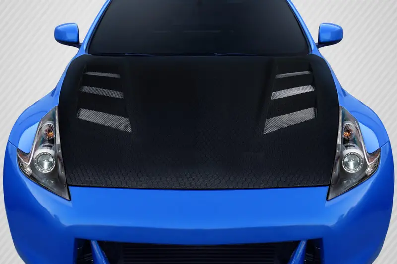 Carbon Creations 09-20 Nissan 370Z Z34 Carbon Fiber Geo6ix Am-S Hood 1